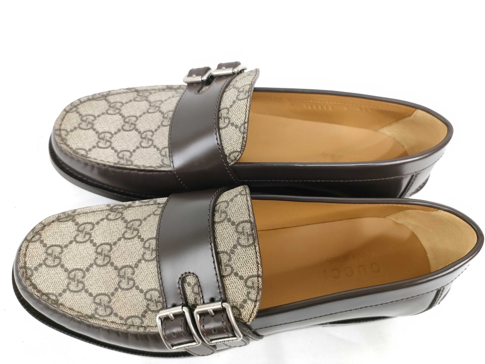 GUCCI GG pattern loafers