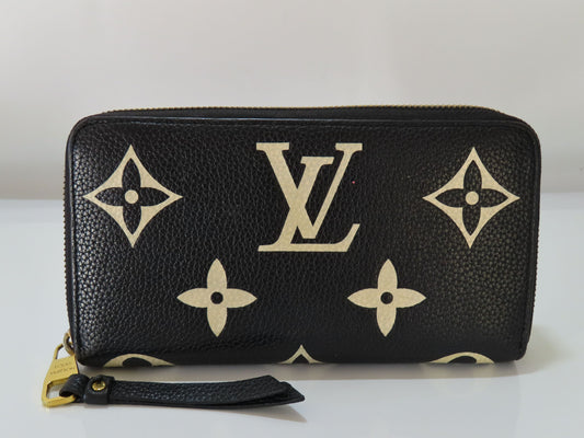 LOUIS VUITTON Monogram Empreinte LV Mono Bicolor Empreinte Zippy Wallet M80481 Wallet