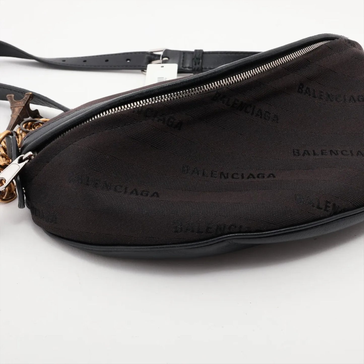 BALENCIAGA Souvenir XS Canvas and Leather Body Bag, Black, 518163 Shoulder Bag