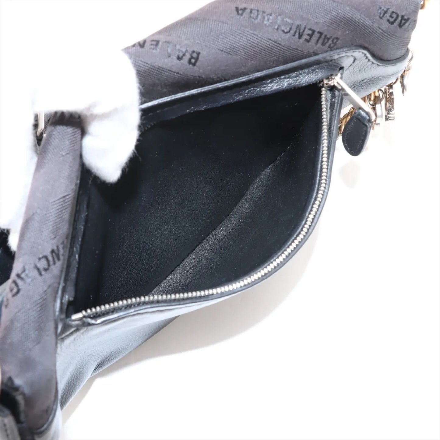 BALENCIAGA Souvenir XS Canvas and Leather Body Bag, Black, 518163 Shoulder Bag