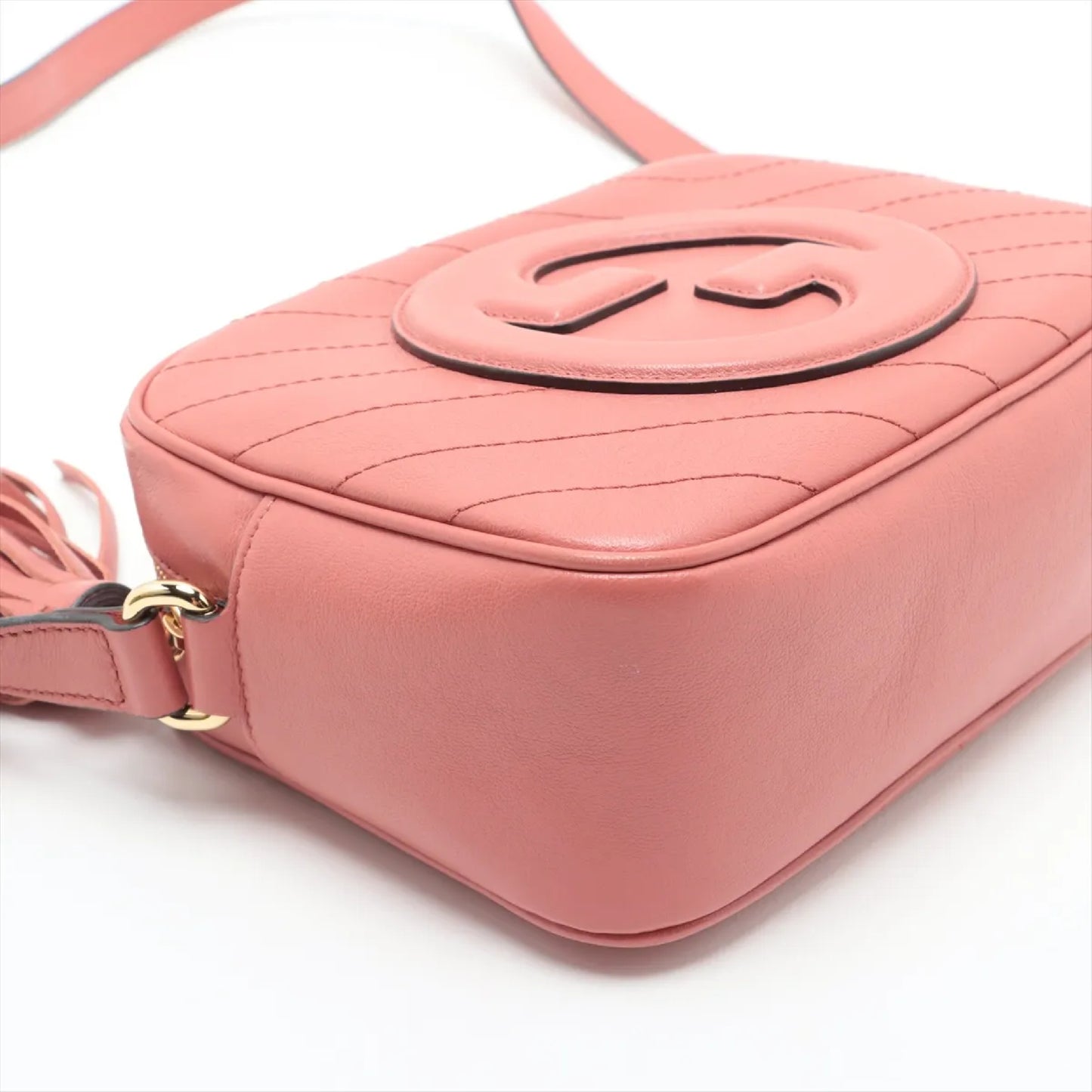 GUCCI Blondie Leather Shoulder Bag, Pink, 742360, Box and Bag Included