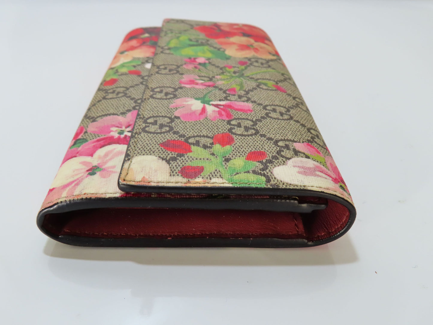 GUCCI GUCCI 404070 GG Supreme Blooms Continental Wallet