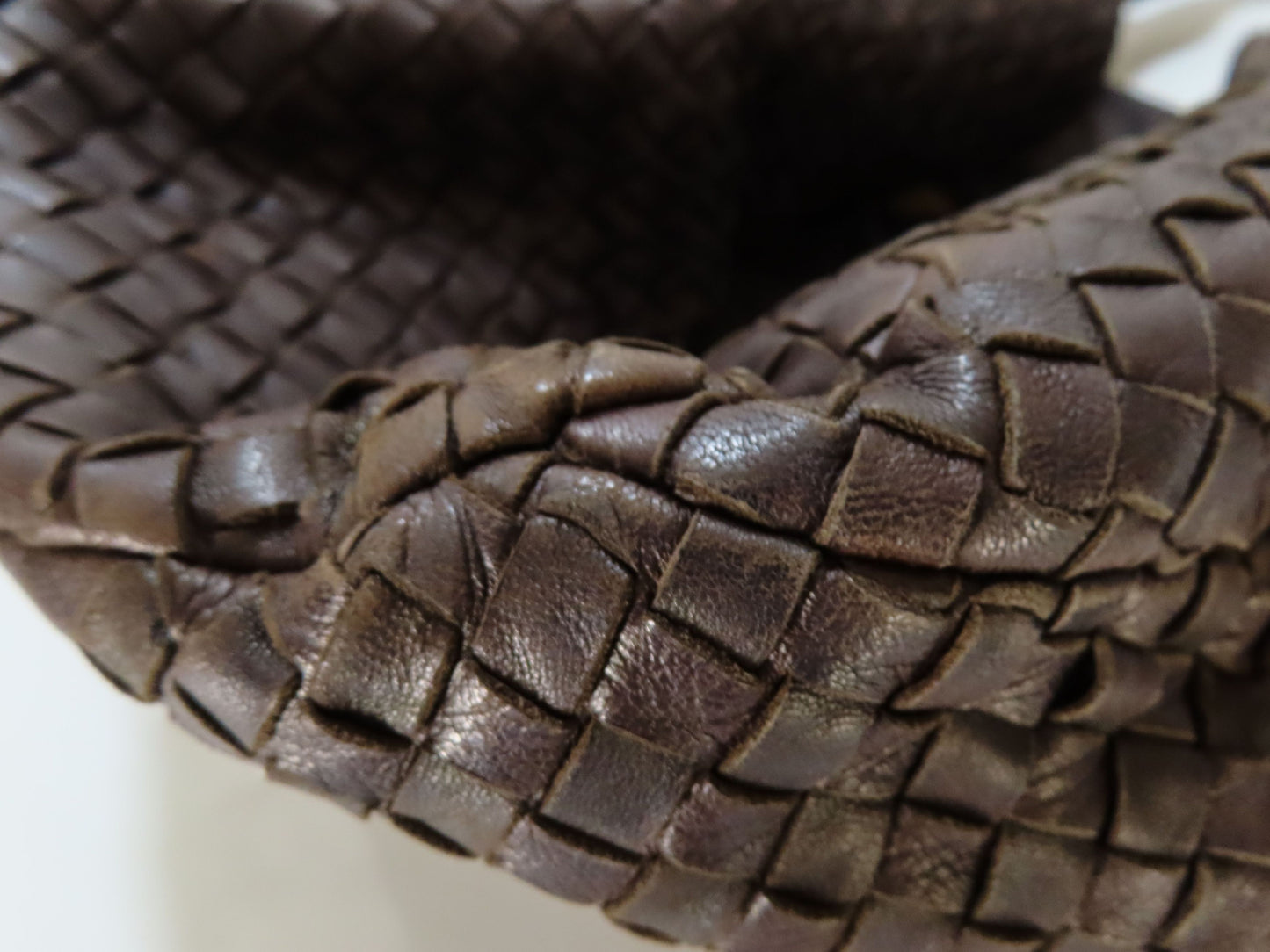 BOTTEGA VENETA Intrecciato Leather Shoulder Bag in Black
