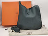 HERMES Evelyn III TGM Taurillon Clemence Cobalt Silver Hardware P Stamp Shoulder Bag
