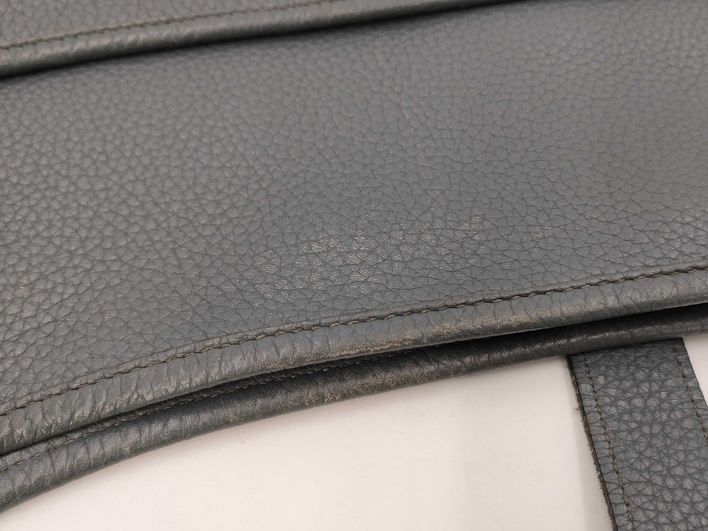HERMES Evelyn III TGM Taurillon Clemence Cobalt Silver Hardware P Stamp Shoulder Bag