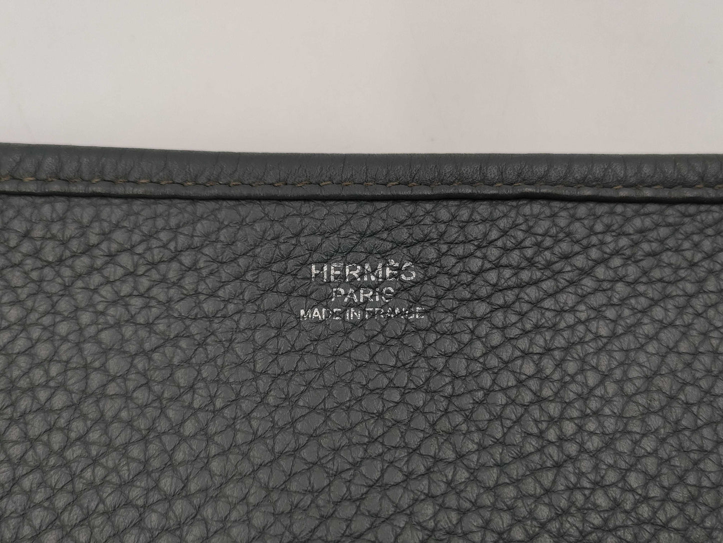 HERMES Evelyn III TGM Taurillon Clemence Cobalt Silver Hardware P Stamp Shoulder Bag