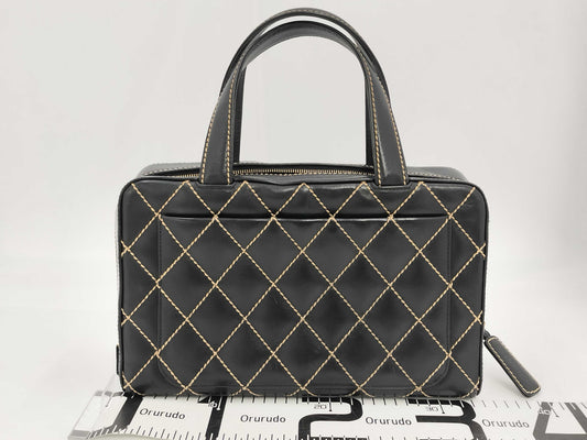 CHANEL Wild Stitch Calfskin Black GD Hardware A18121 7639185 With Seal, No Card