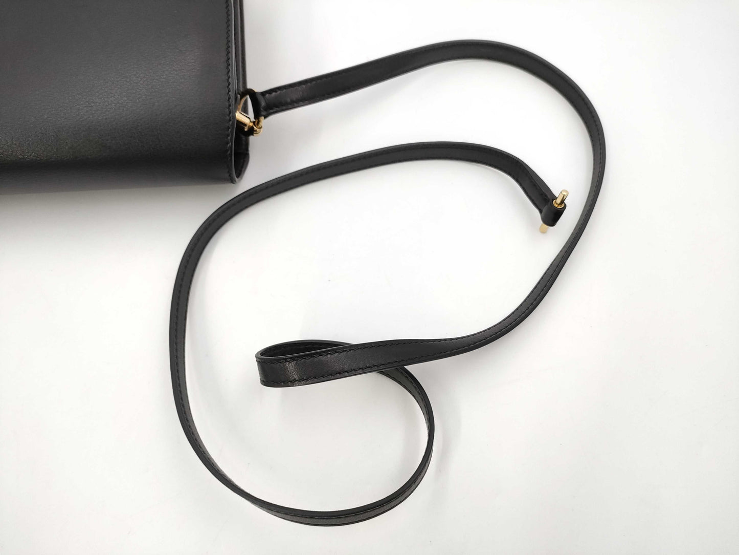 HERMES Sac Lauris Mini Evercolor Black GD Hardware Y Stamp Shoulder Bag