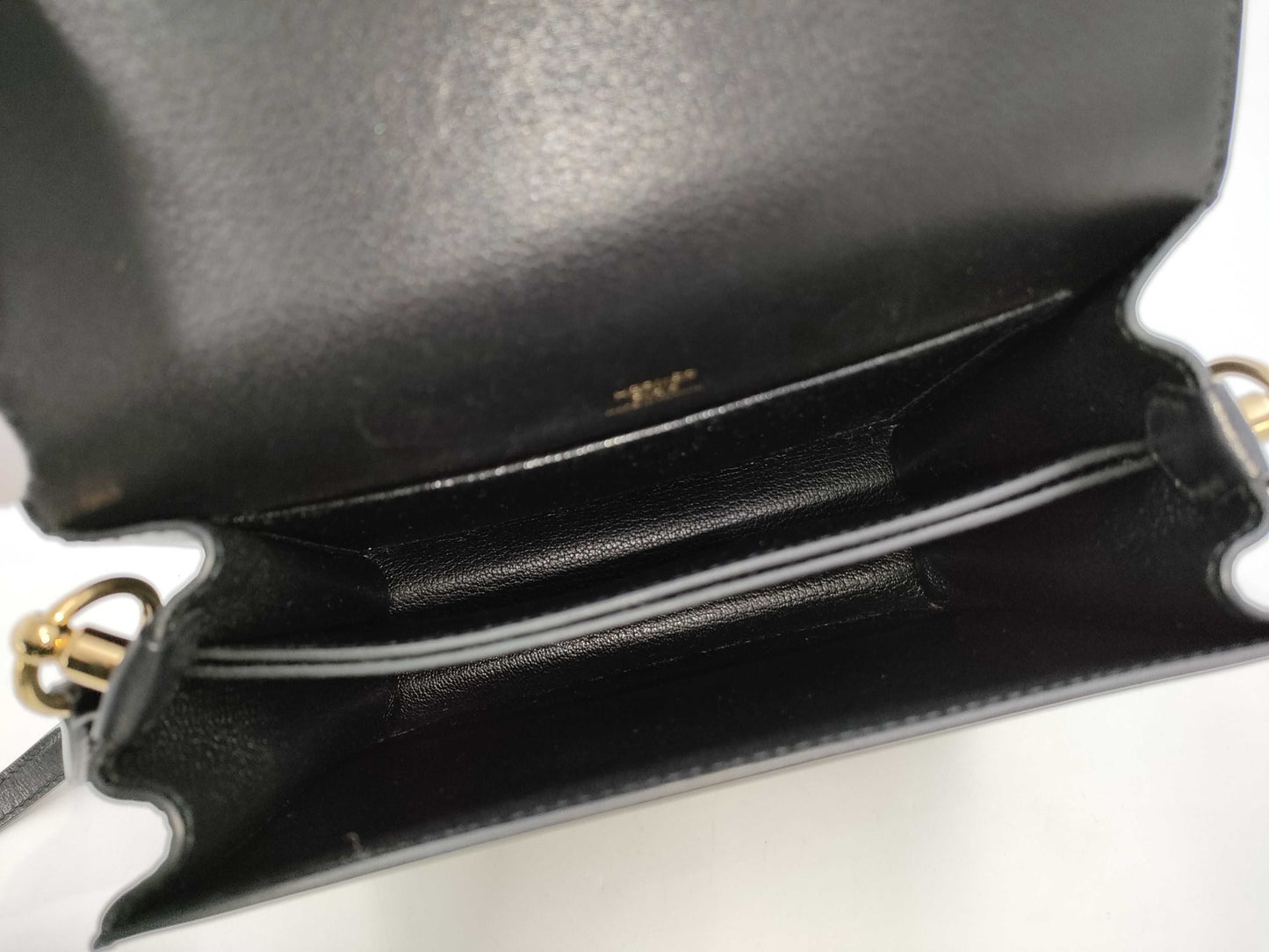 HERMES Sac Lauris Mini Evercolor Black GD Hardware Y Stamp Shoulder Bag