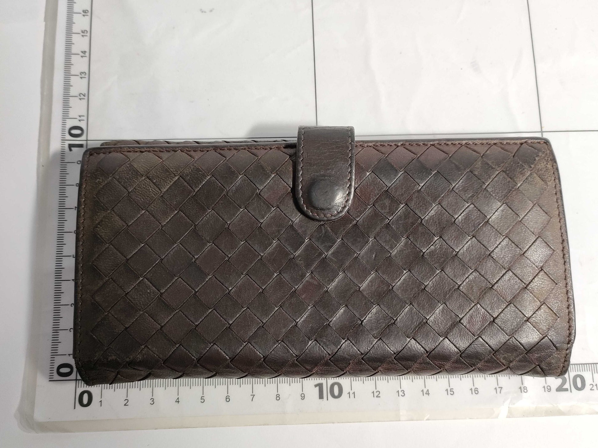 BOTTEGA VENETA Intrecciato Long Wallet in Brown Lambskin