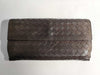 BOTTEGA VENETA Intrecciato Long Wallet in Brown Lambskin