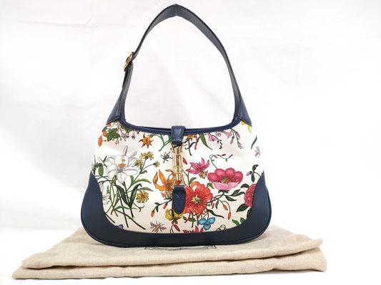 GUCCI Jackie Flora Hobo Bag Handbag