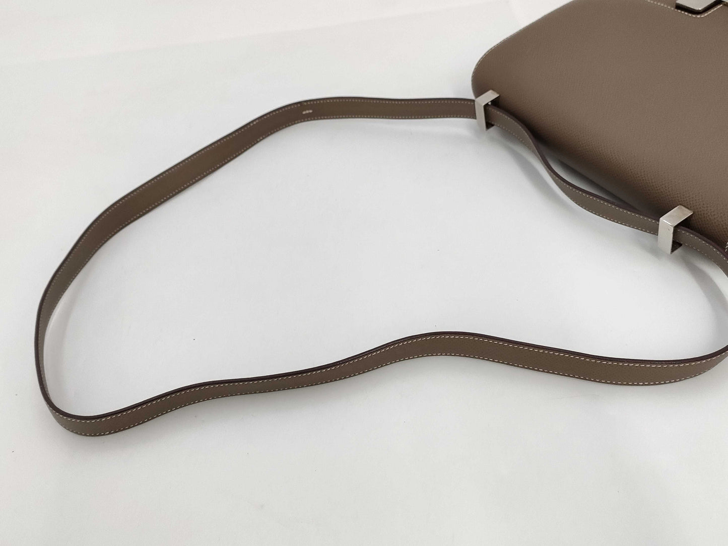 HERMES Constance Epsom Silver Constance Series A Stamp Shoulder Bag