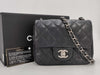 CHANEL Mini Matelasse Caviar Leather Chain Shoulder Bag, Black, 18 Series