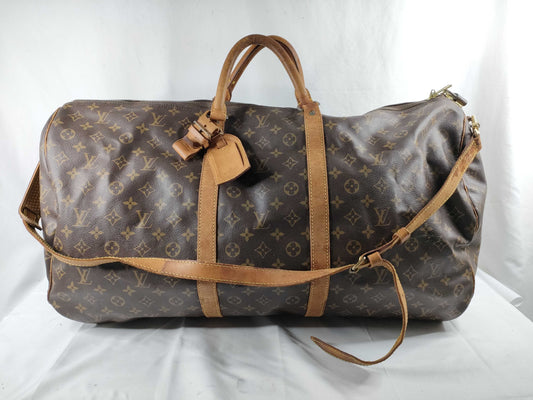 LOUIS VUITTON Monogram Keepall Bandouliere Boston Bag