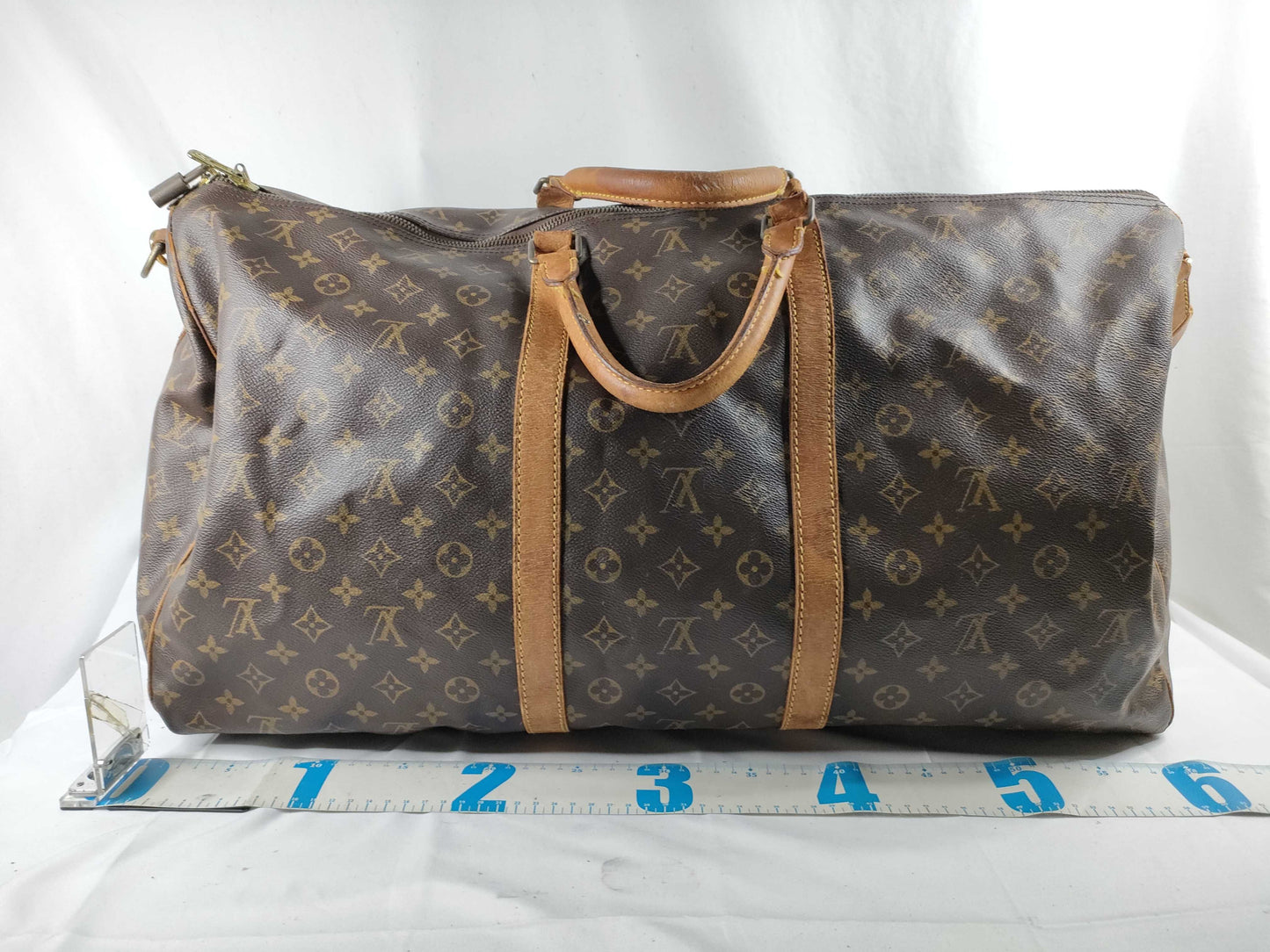 LOUIS VUITTON Monogram Keepall Bandouliere Boston Bag