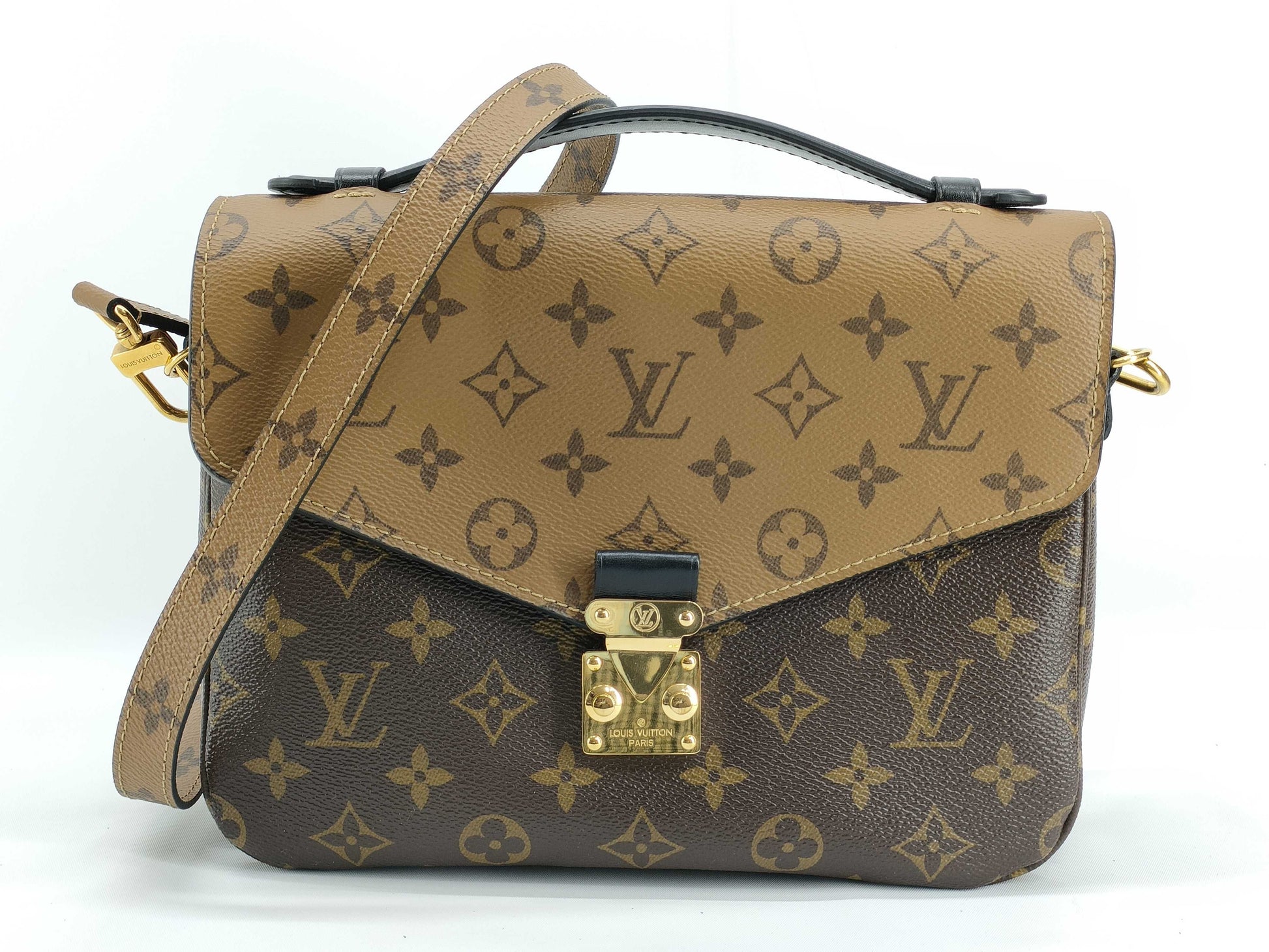 LOUIS VUITTON Monogram Reverse Pochette Metis Shoulder Bag