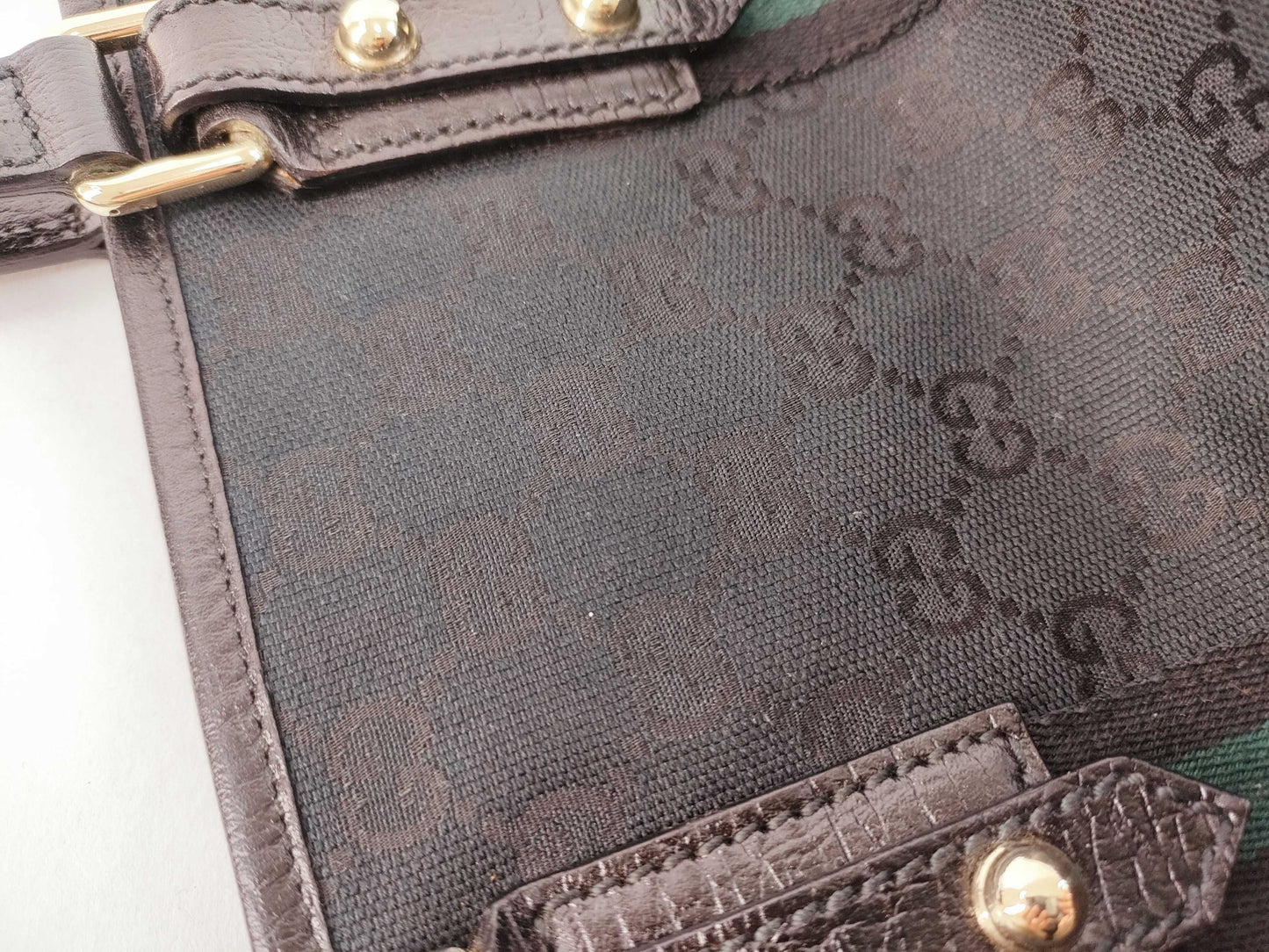 GUCCI GG Canvas Handbag Black