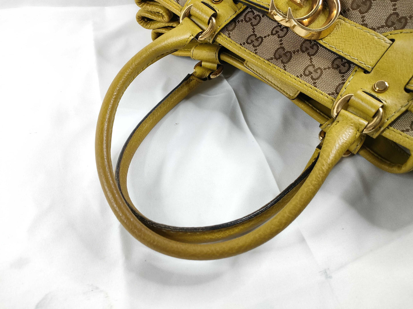 GUCCI GG Canvas Running Tote Bag Yellow