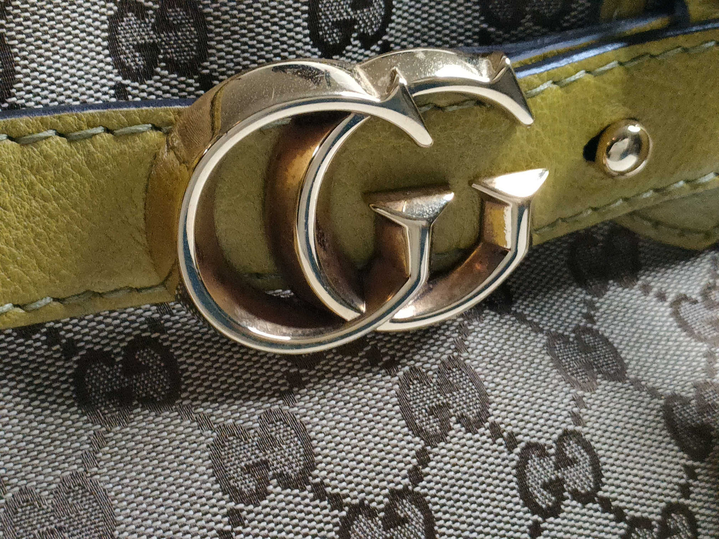 GUCCI GG Canvas Running Tote Bag Yellow