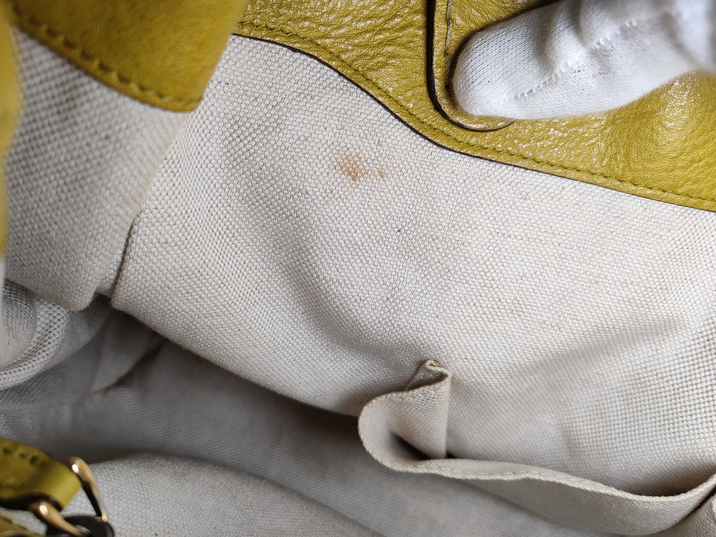 GUCCI GG Canvas Running Tote Bag Yellow