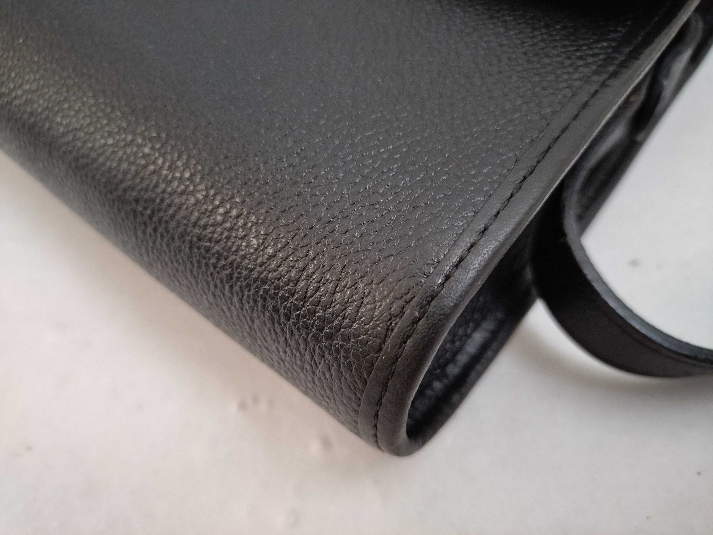 Yves Saint Laurent Cassandra Shoulder Bag in Black Leather