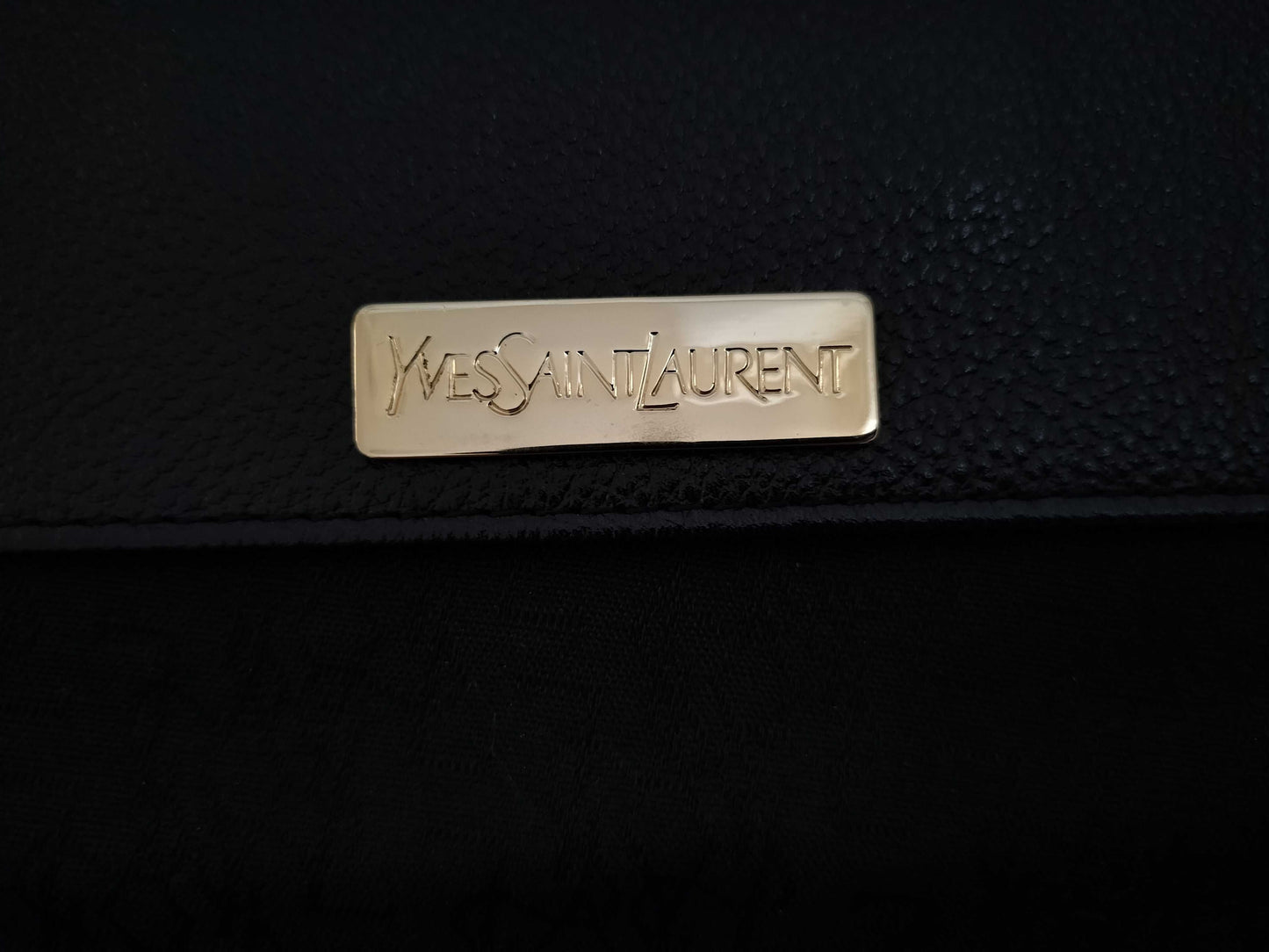 Yves Saint Laurent Cassandra Shoulder Bag in Black Leather