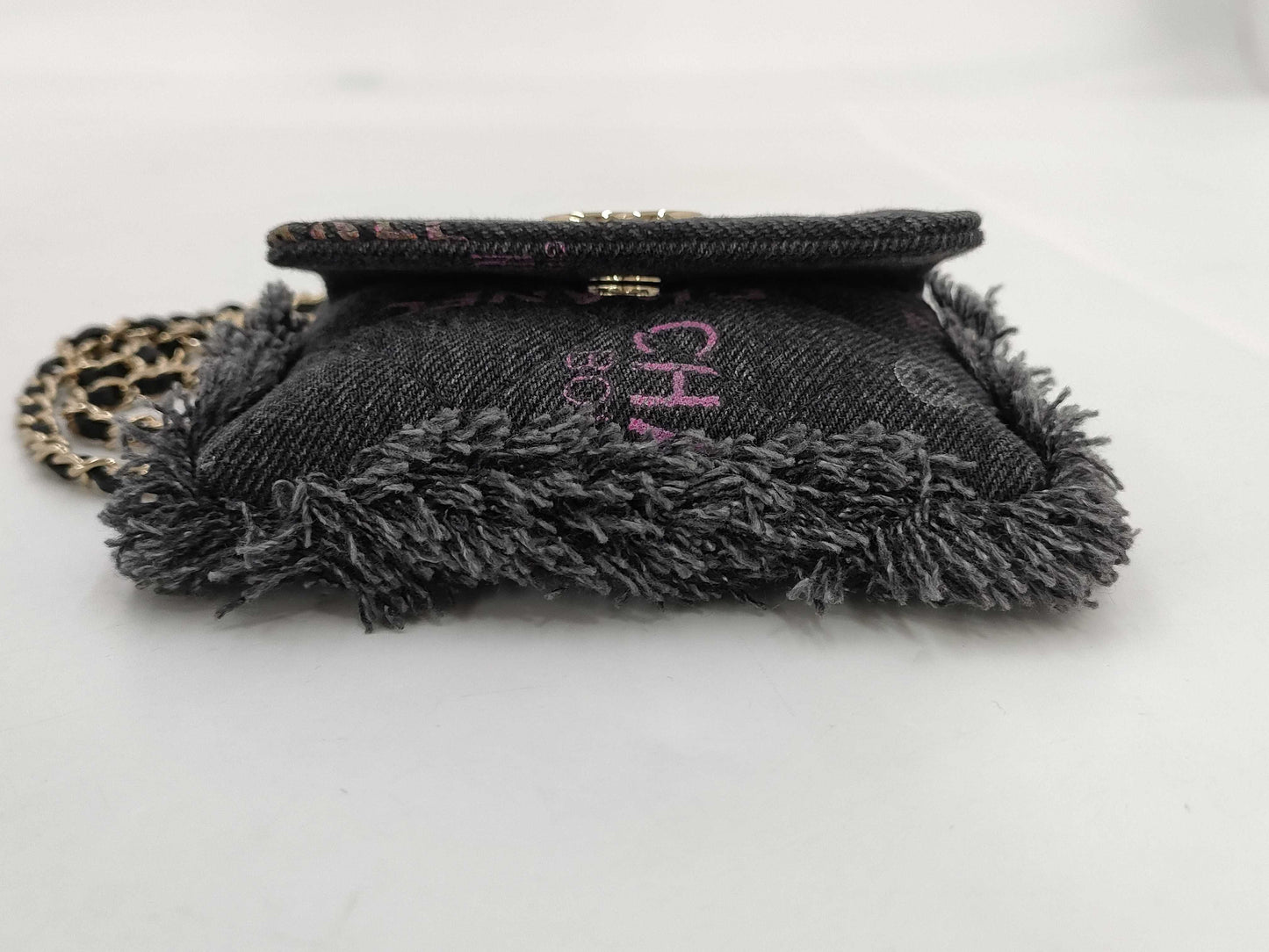 CHANEL CHANEL Mini Matelasse Coco Mark Denim Waist Pouch Chain Shoulder Bag 32 Series Pouch