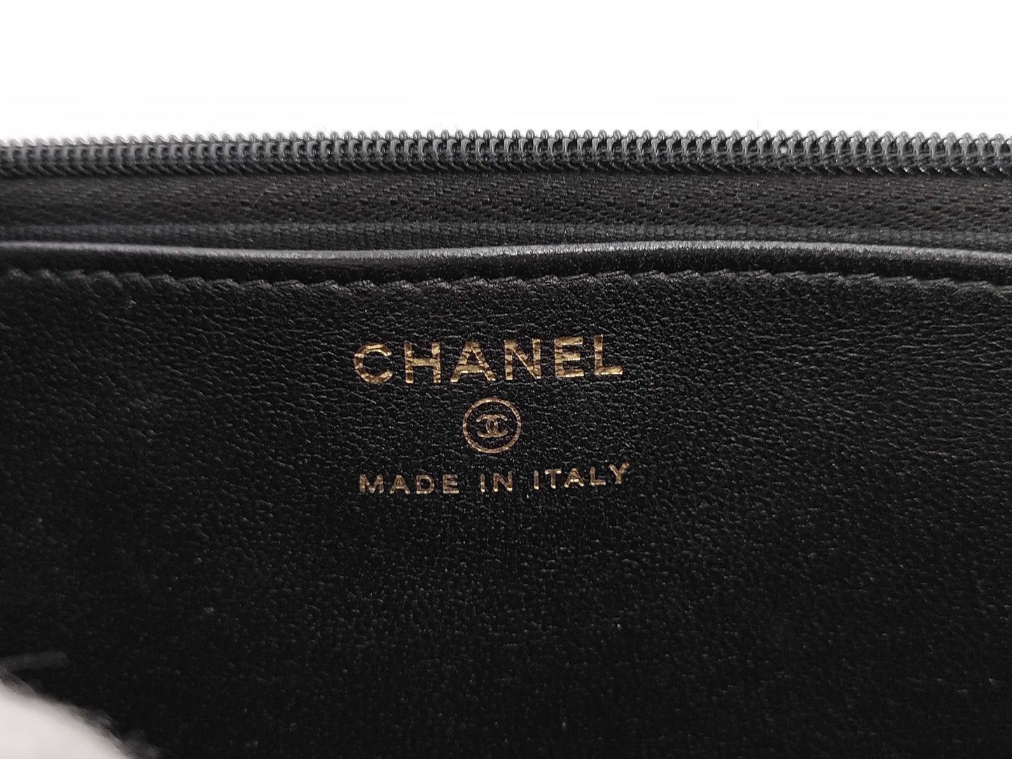 CHANEL CHANEL Lamb Matelasse Chain Black Shoulder Bag with Serial Number