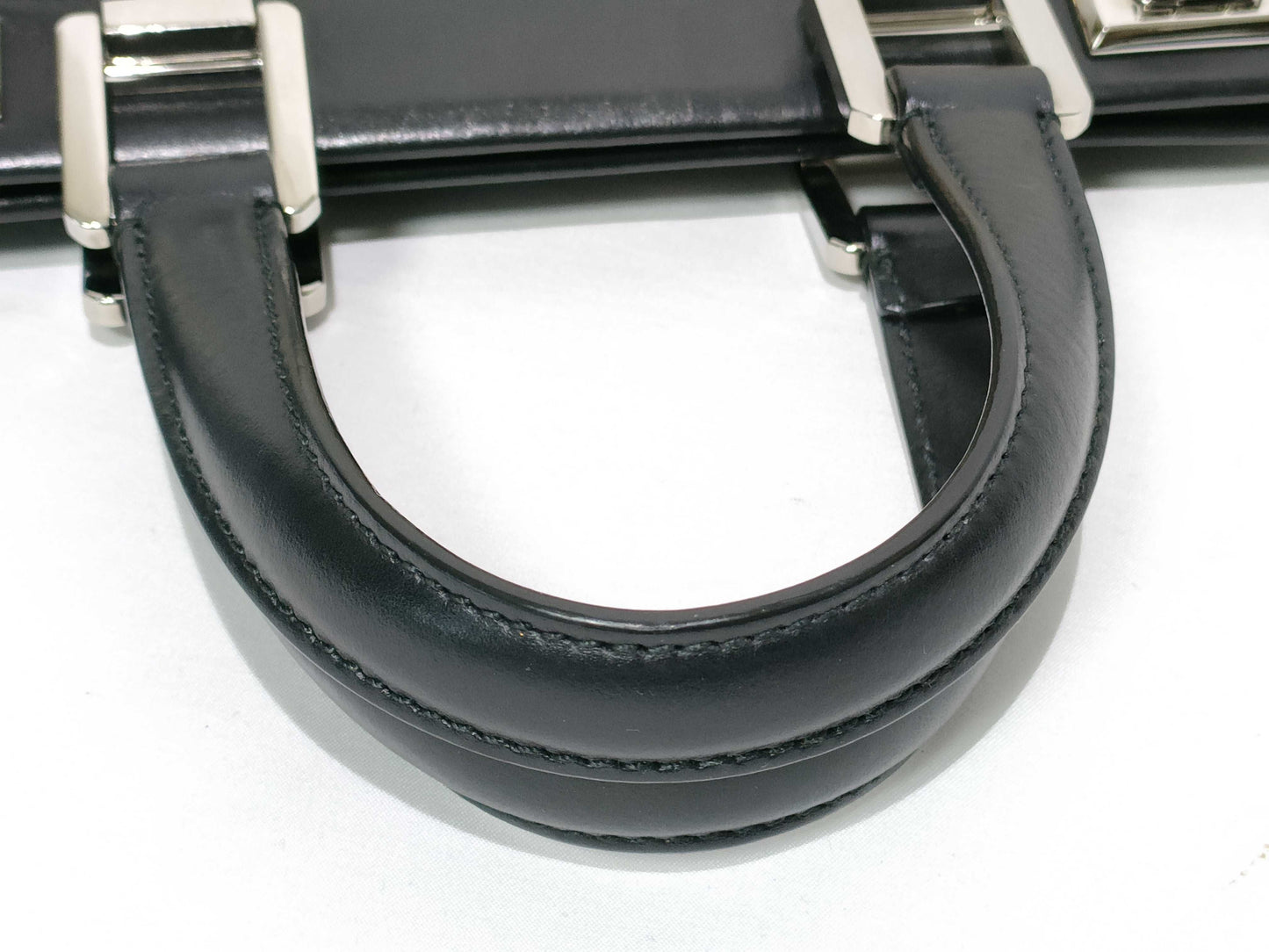 GUCCI GUCCI Gucci Zumi Leather 2-Way Handbag Black x White 569712 Handbag Handbag