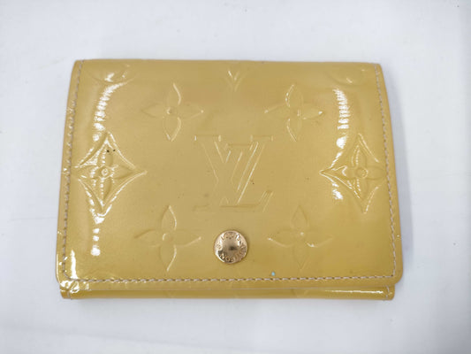LOUIS VUITTON Vernis Envelope Carte de Visite CA2192 Initial Wallet