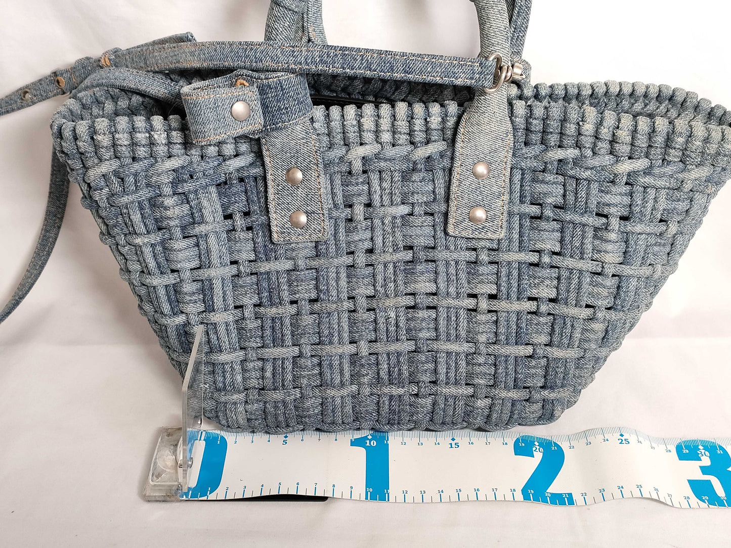BALENCIAGA Bistro Denim Handbag 671342