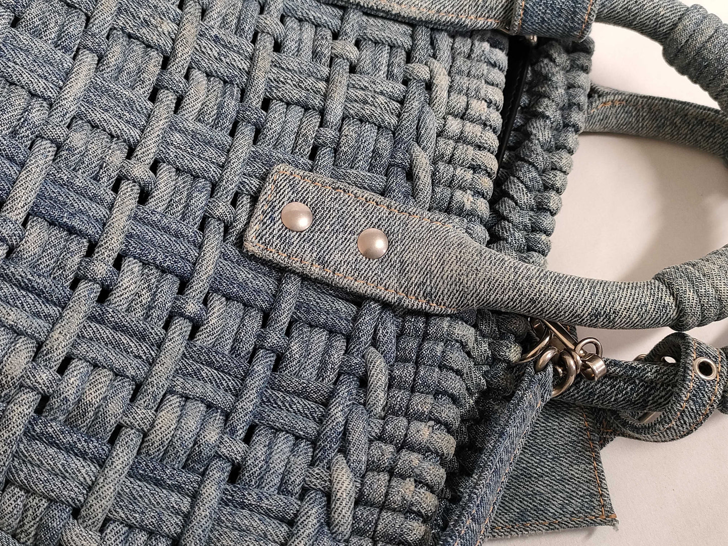 BALENCIAGA Bistro Denim Handbag 671342