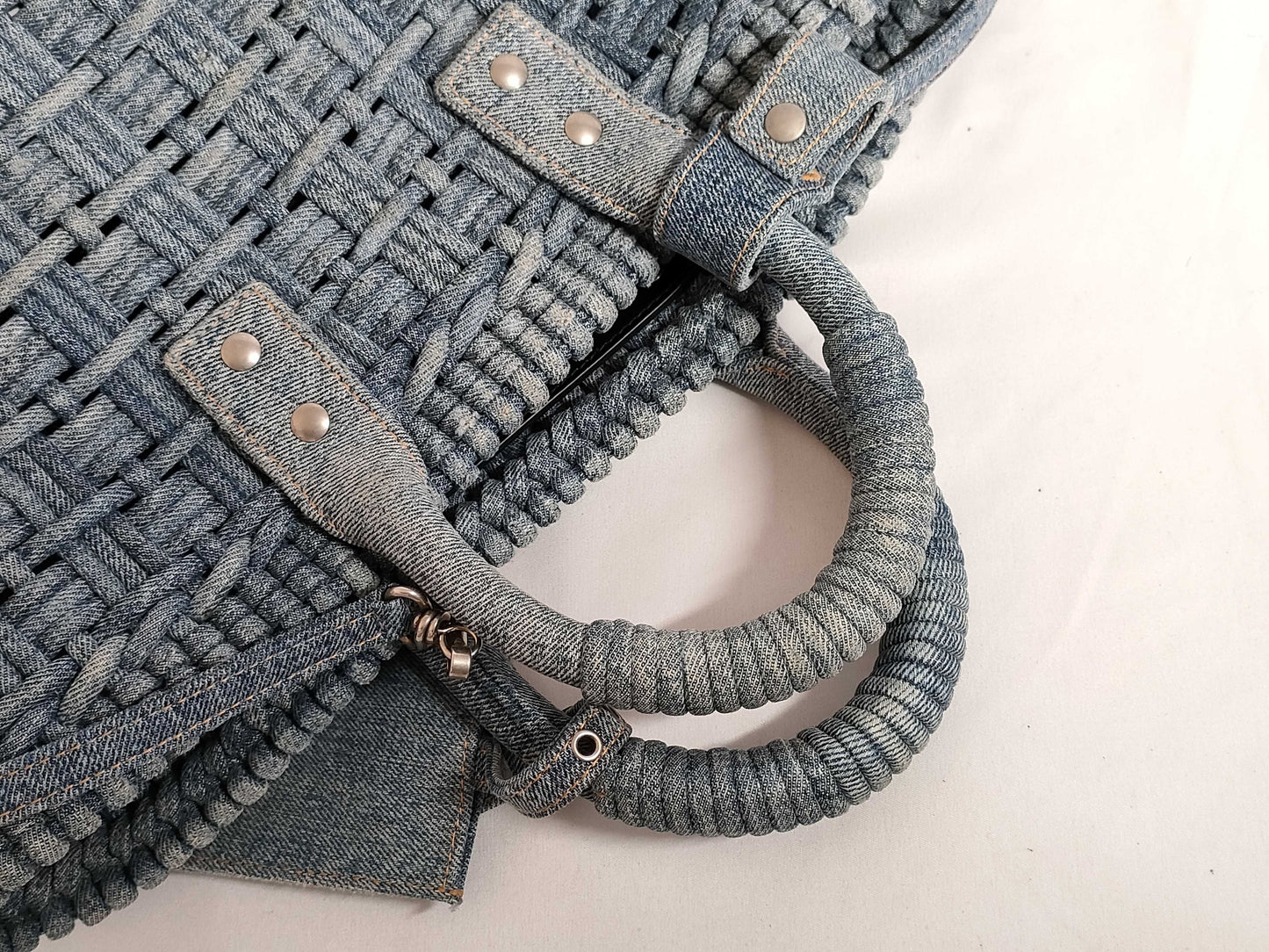 BALENCIAGA Bistro Denim Handbag 671342