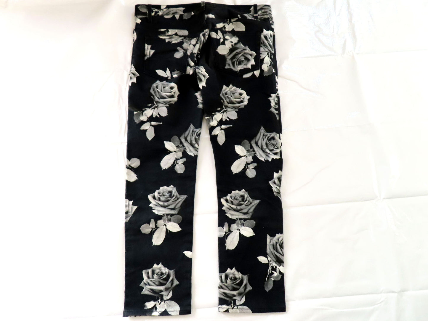 Dior Dior Homme Rose Print Denim Pants 16AW Pants