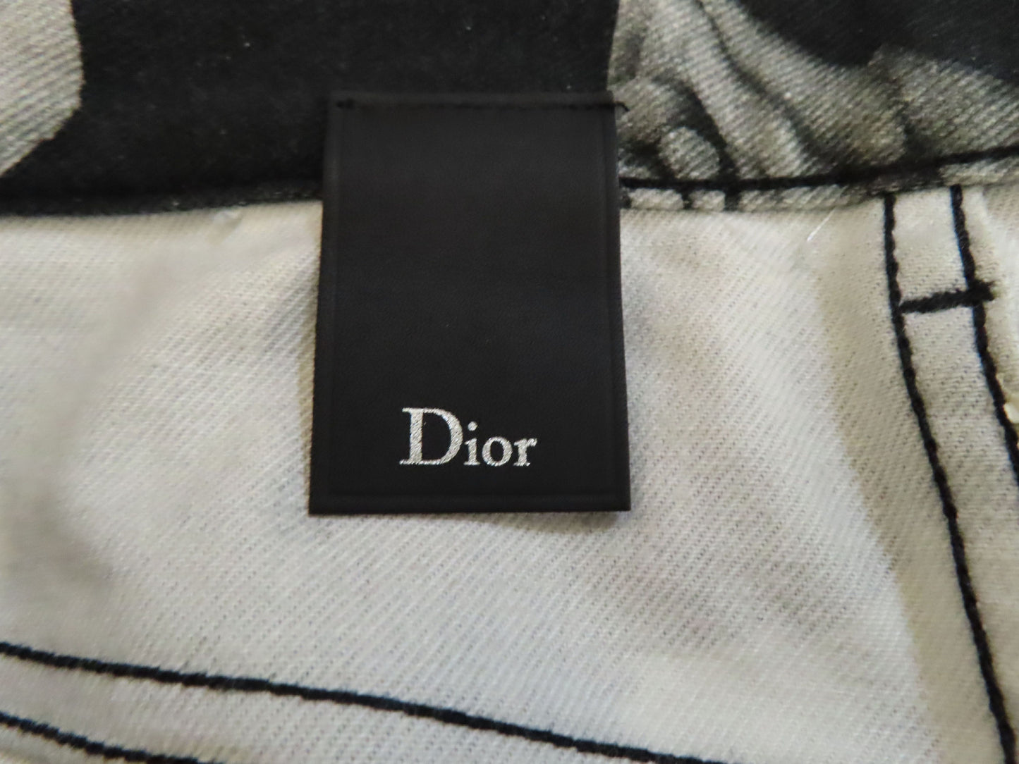 Dior Dior Homme Rose Print Denim Pants 16AW Pants