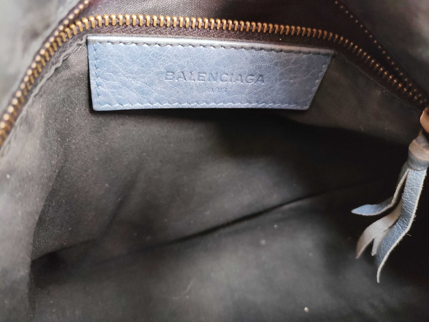 BALENCIAGA The Town Handbag, 2-way Shoulder Bag, Leather, Navy, 240579