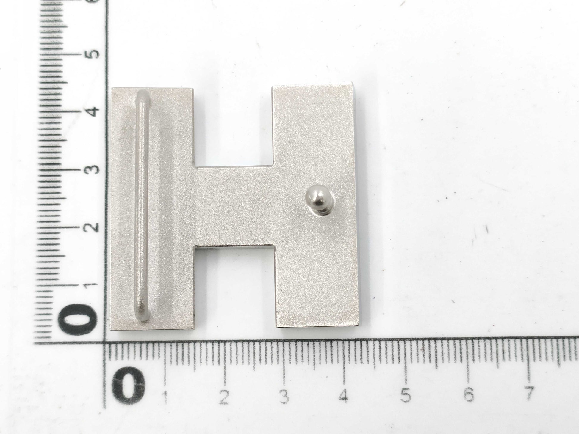 HERMES H motif buckle silver belt