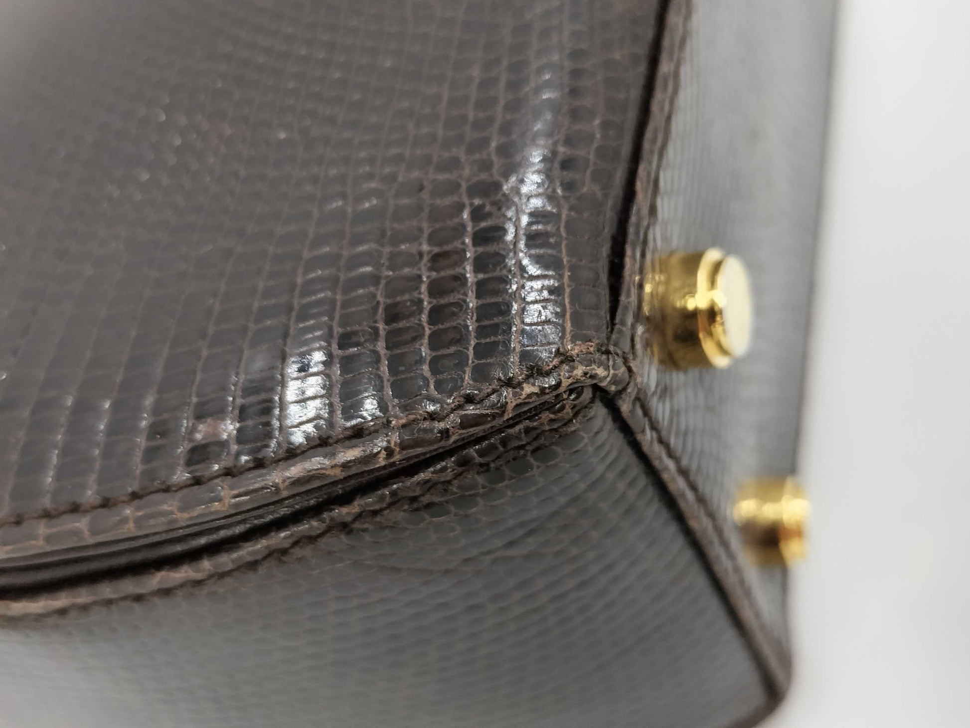 Salvatore Ferragamo Gancini Python Handbag