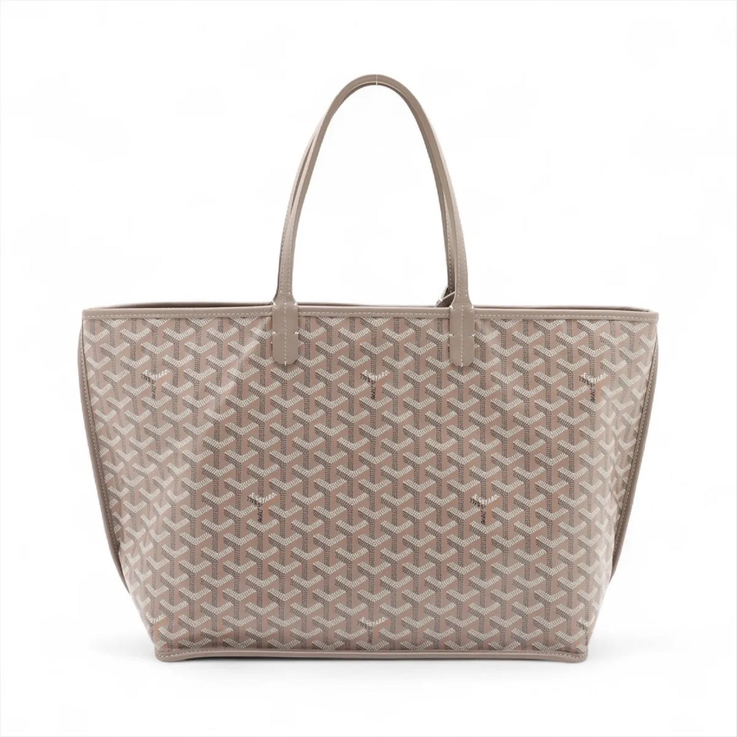 GOYARD 2023 Limited Edition Ange PM Rabbit Embroidered Herringbone Print Tote Bag