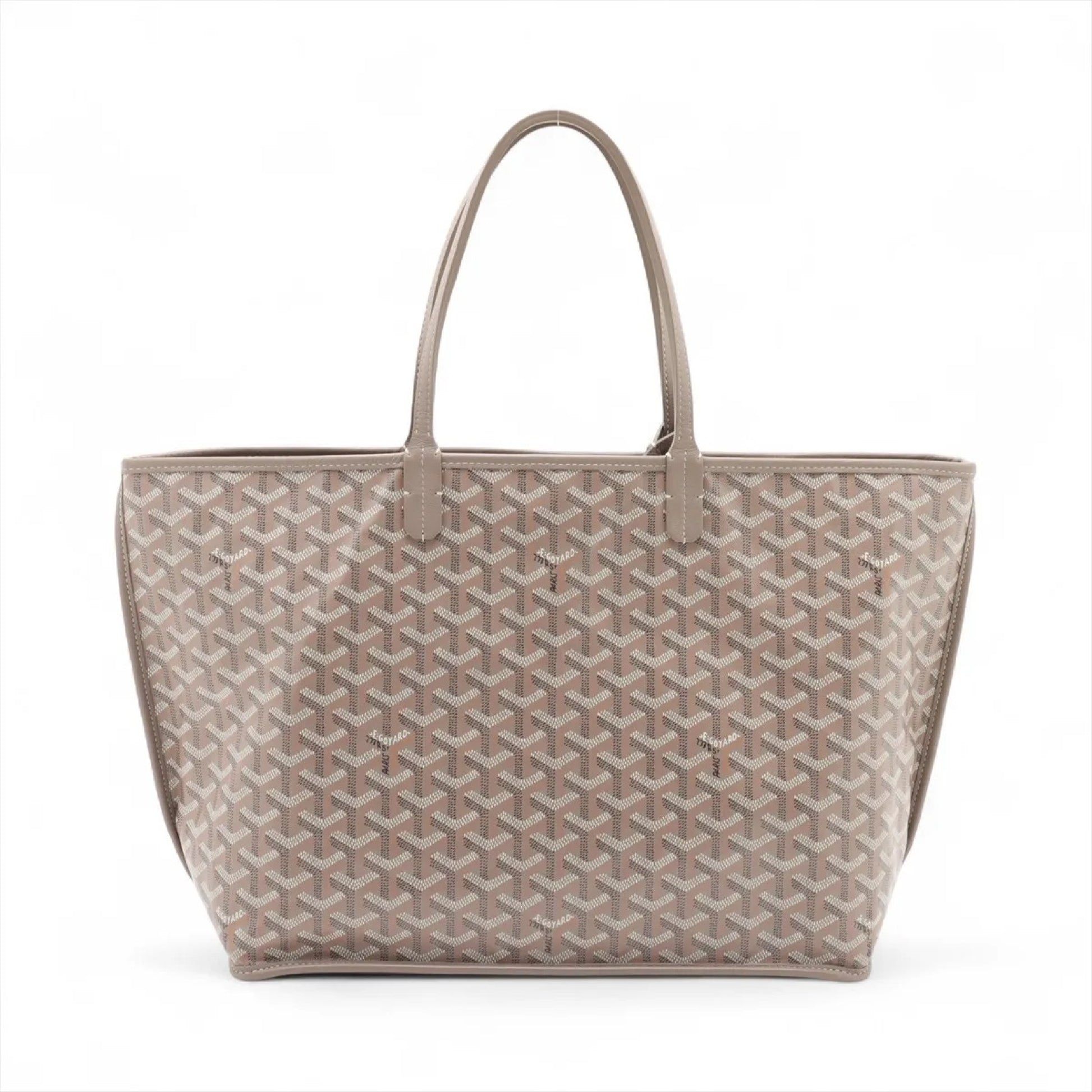 GOYARD 2023 Limited Edition Ange PM Rabbit Embroidered Herringbone Print Tote Bag
