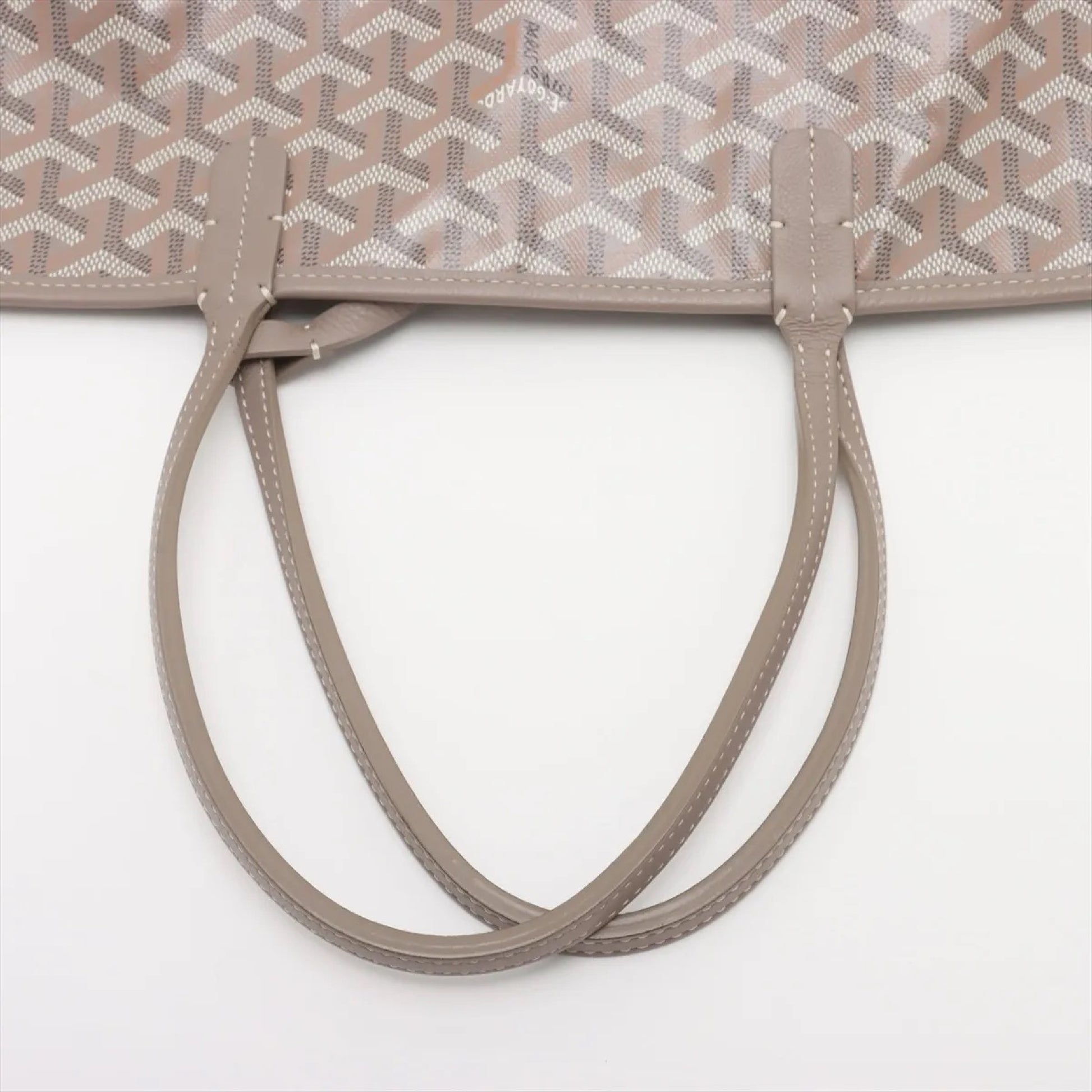 GOYARD 2023 Limited Edition Ange PM Rabbit Embroidered Herringbone Print Tote Bag