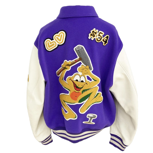 LOUIS VUITTON Multi-Patch Mix Leather Varsity Blouson Stadium Jacket HNL90E 54 Jacket