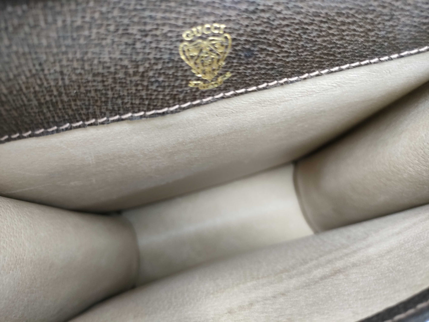 GUCCI Old Gucci Leather Shoulder Bag
