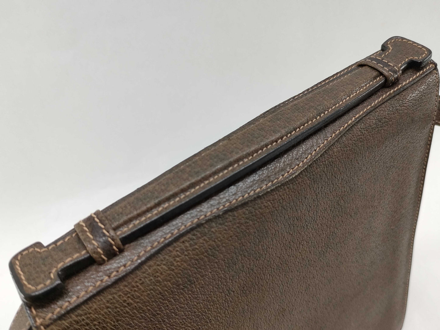 GUCCI Old Gucci Leather Shoulder Bag