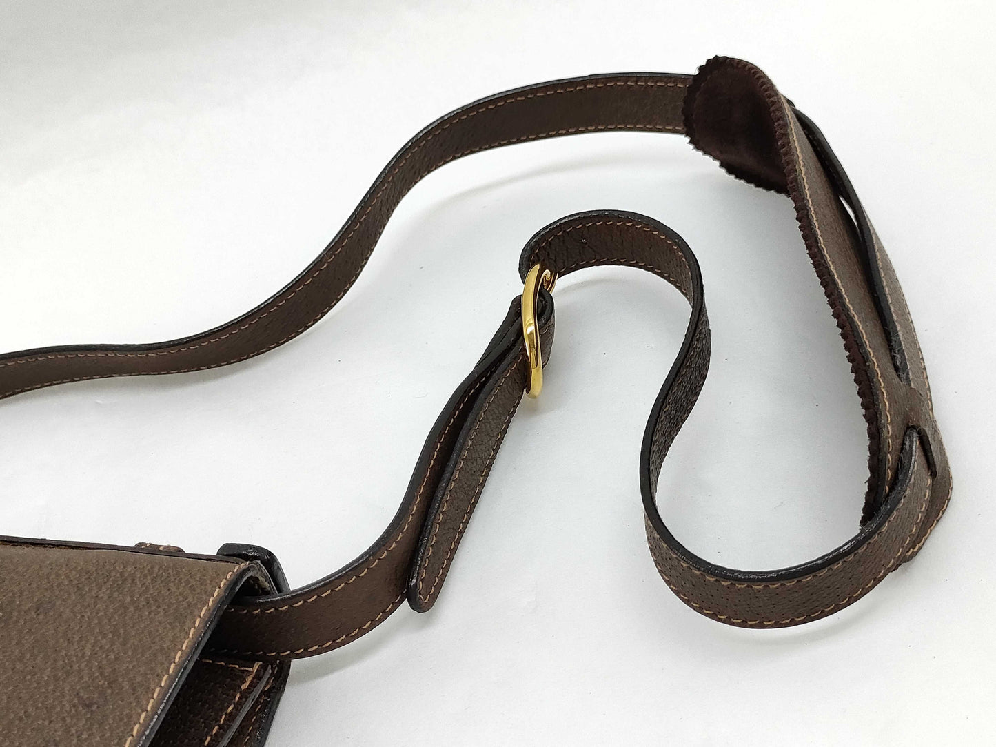 GUCCI Old Gucci Leather Shoulder Bag