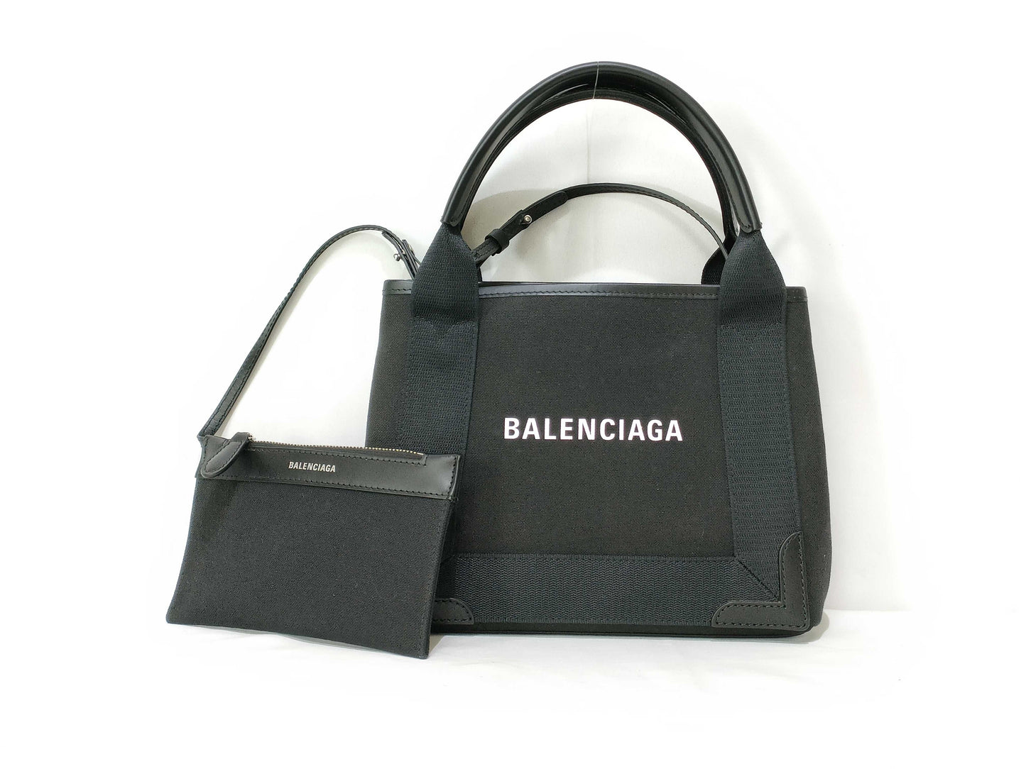 BALENCIAGA Cabas 2-Way Handbag with Pouch