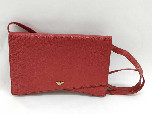 GIORGIO ARMANI Armani x Valextra Shoulder Bag Red Shoulder Bag