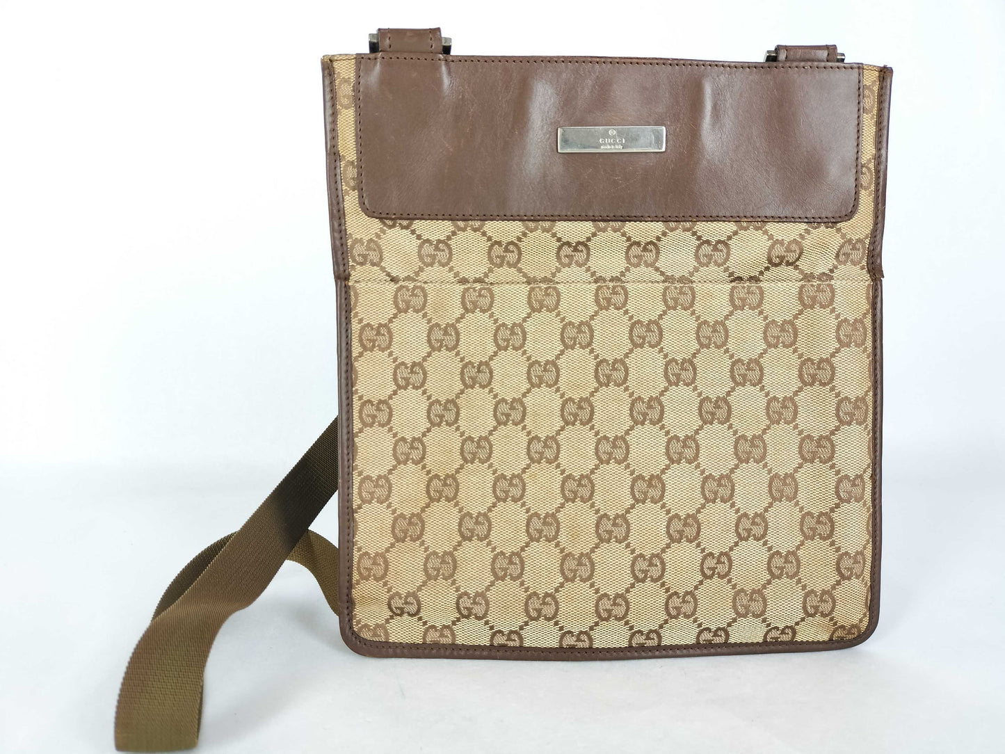 GUCCI GG Canvas GUCCI GG Canvas x Leather Shoulder Bag Shoulder Bag