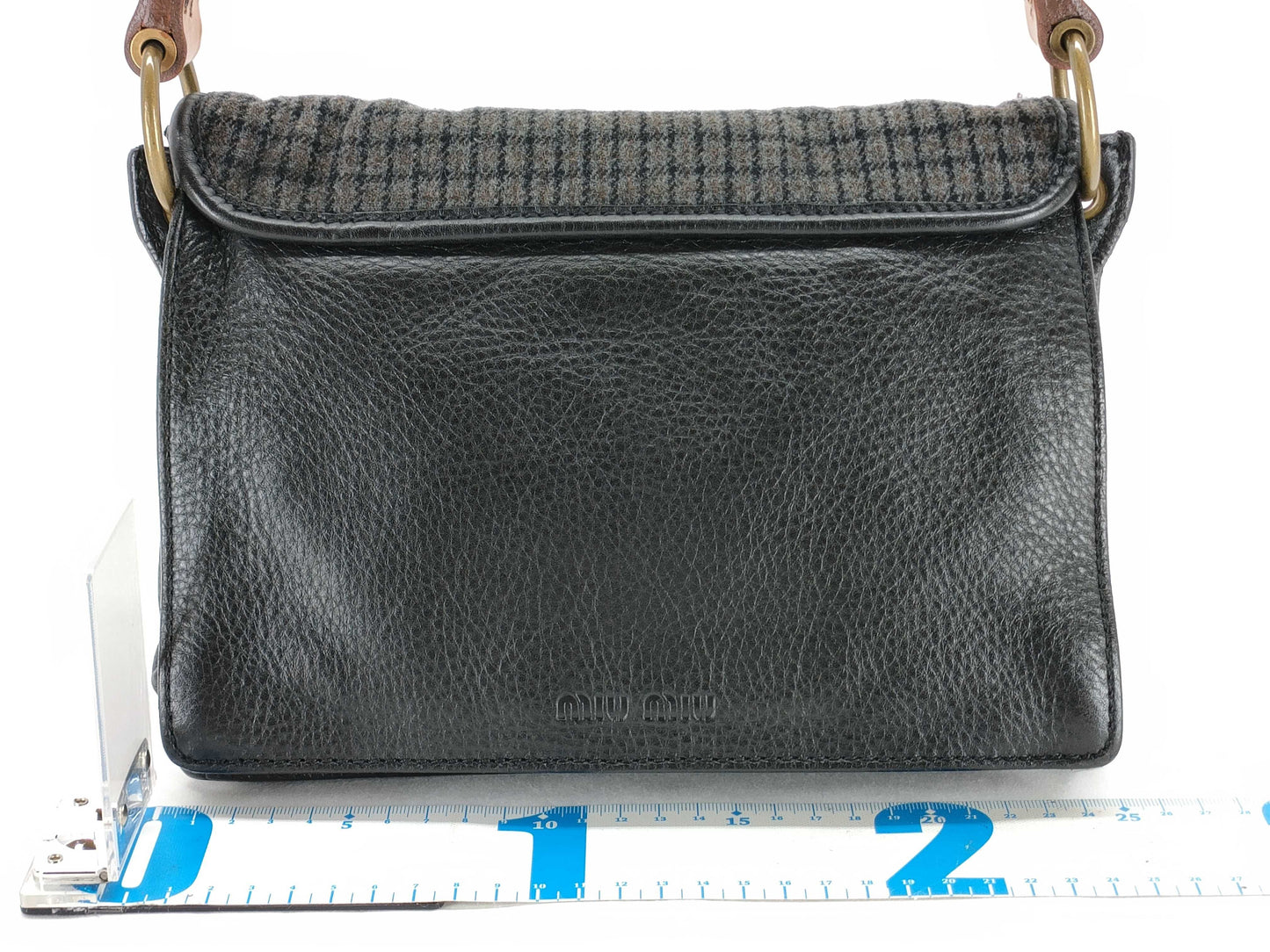 Miu Miu Turnlock One-Shoulder Bag Leather Black Shoulder Bag
